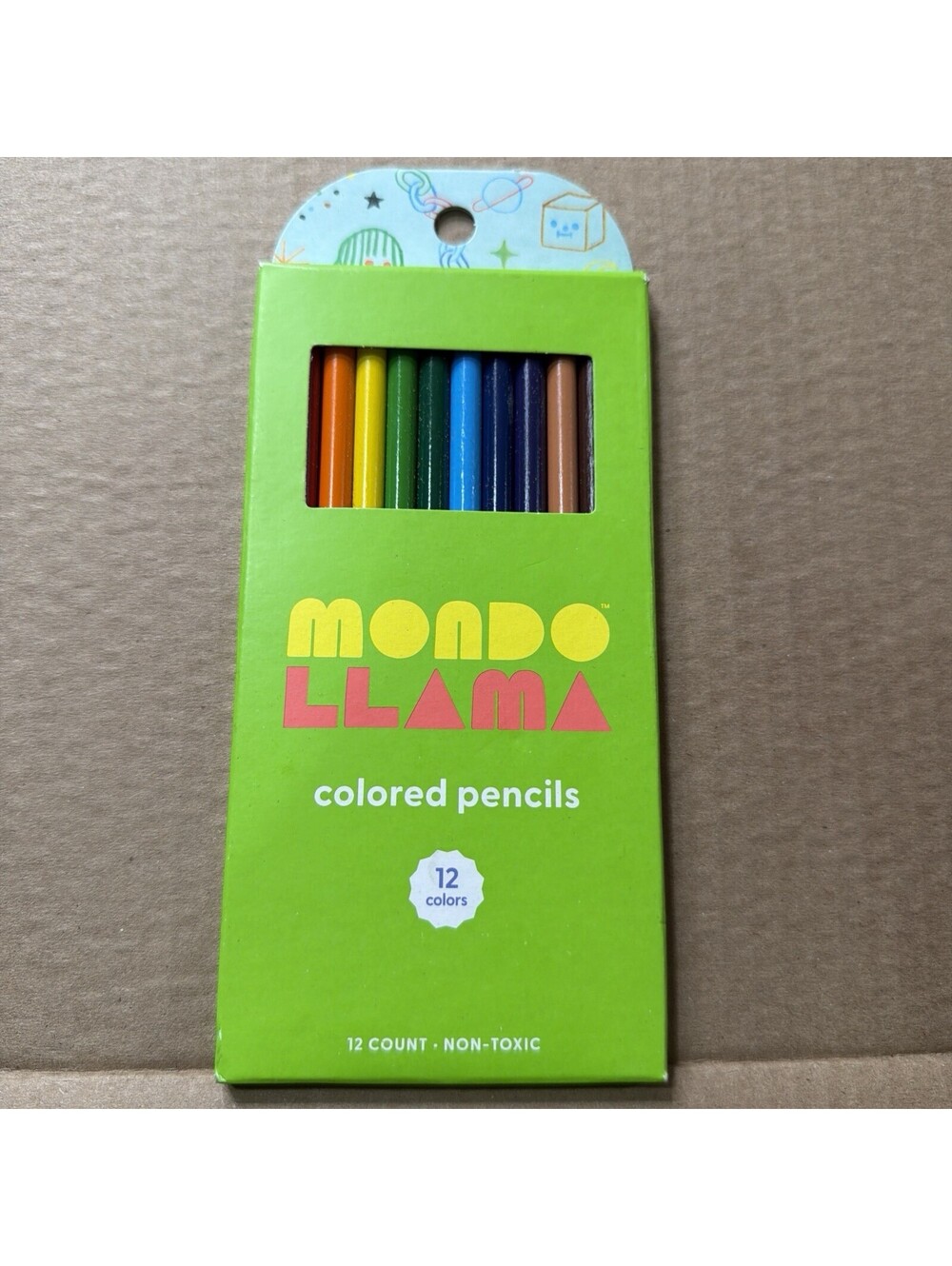 Mondo Llama Assorted Colors 12 Colored Pencils Draw Arts Back to School Kids A3